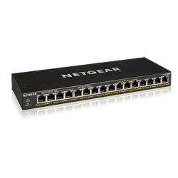 NETGEAR GS316PP Non gestito Gigabit Ethernet 10/100/1000 Supporto Power over Ethernet PoE Nero GS316PP-100EUS