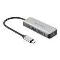 HYPER HD41-GL Schnittstellen-Hub USB 2.0 Type-C Schwarz, Grau