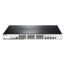 D-Link DGS-1510-28XMP network switch Managed L2/L3 Gigabit Ethernet 10/100/1000 Power over Ethernet PoE Black, Grey