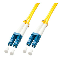 Lindy 47450 cable de fibra optica 1 m LC OS2 Amarillo