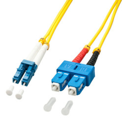 Lindy 47471 cable de fibra optica 2 m LC SC OS2 Amarillo