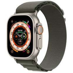 APPLE WATCH ULTRA GPS + CELLULAR, 49MM TITANIUM CASE WITH GREEN ALPINE LOOP -LARGE MQFP3TY/A