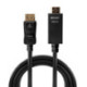 Lindy 36921 adaptador de cable de vídeo 1 m DisplayPort HDMI tipo A Estándar Negro
