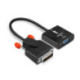 Lindy 38189 câble vidéo et adaptateur 0,1 m DVI-D VGA D-Sub Noir