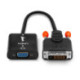 Lindy 38189 adaptador de cabo de vídeo 0,1 m DVI-D VGA D-Sub Preto