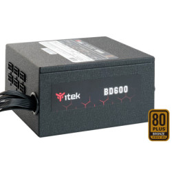 itek BD600 unidad de fuente de alimentación 600 W 24-pin ATX ATX Negro ITPSEBD600