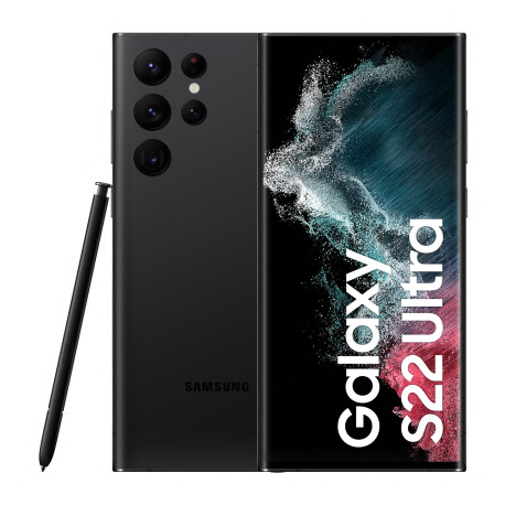 Samsung Galaxy S22 Ultra SM-S908B 17,3 cm 6.8 Double SIM Android 12 5G USB Type-C 8 Go 128 Go 5000 mAh Noir SM-S908BZKDEUE
