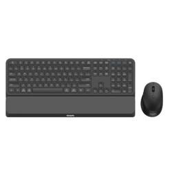 Philips 6000 series SPT6607B/34 keyboard Mouse included RF Wireless + Bluetooth Black