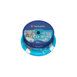 Verbatim CD-R AZO Wide Inkjet Printable 700 Mo 25 pièces 43439