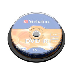 Verbatim DVD-R Matt Silver 4,7 GB 10 piezas 43523