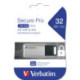 Verbatim Secure Pro unidade de memória USB 32 GB USB Type-A 3.2 Gen 1 3.1 Gen 1 Prateado 098665