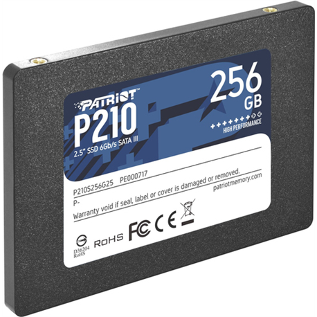 PATRIOT SSD INTERNO P210 256GB 2,5 SATA 6GB/S R/W 500/400