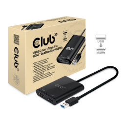 CLUB3D USB A auf HDMI™ 2.0 Dual Monitor 4K 60Hz CSV-1474