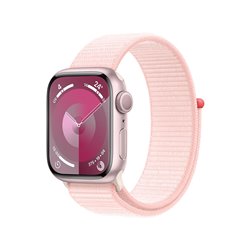 Apple Watch Series 9 GPS 41mm Pink Aluminium Case with Light Pink Sport Loop MR953QL/A