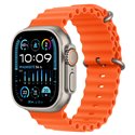 Apple Watch Ultra 2 GPS + Cellular, 49mm Titanium Case with Orange Ocean Band MREH3TY/A