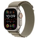 Apple Watch Ultra 2 GPS + Cellular, 49mm Titanium Case with Olive Alpine Loop - Large MRF03TY/A