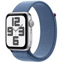 Apple Watch SE GPS 44mm Silver Aluminium Case with Winter Blue Sport Loop MREF3QL/A