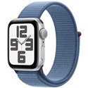 Apple Watch SE GPS + Cellular 40mm Silver Aluminium Case with Winter Blue Sport Loop MRGQ3QL/A