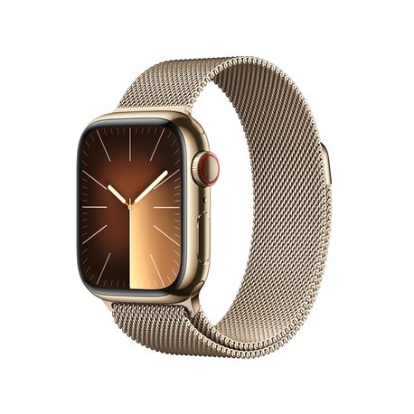 APPLE WATCH SERIES9 GPS + CELLULAR 41MM GOLD STAINLESS STEEL CASE WITH GOLD MILANESE LOOP