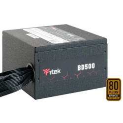 itek BD500 fonte de alimentação 500 W 24-pin ATX ATX Preto ITPSEBD500