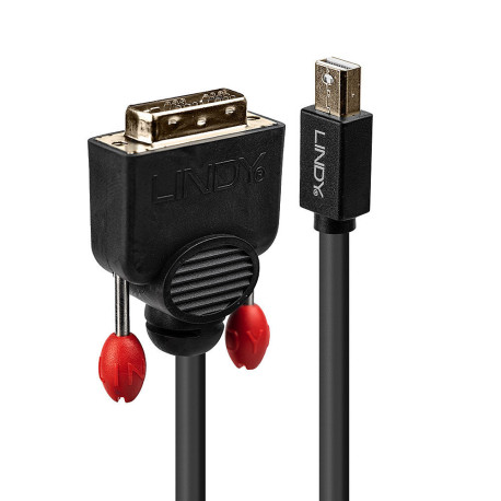 Lindy 41952 câble vidéo et adaptateur 2 m Mini DisplayPort DVI-D Noir