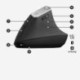 Logitech MX Vertical ratón mano derecha RF Wireless + Bluetooth Óptico 4000 DPI 910-005448