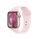 APPLE WATCH SERIES 9 GPS 41MM PINK ALUMINIUM CASE WITH LIGHT PINK SPORT BAND - S/M