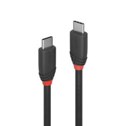 Lindy 1.5m USB 3.2 Type C Cable 3A, Black Line 36907