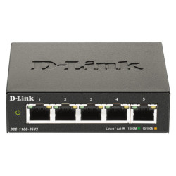 D-Link DGS-1100-05V2 commutateur réseau Géré L2 Gigabit Ethernet 10/100/1000 Noir