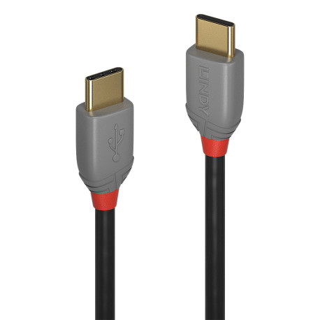 Lindy 36871 USB Kabel 1 m USB 2.0 USB C Schwarz, Grau
