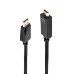 Lindy 36920 adaptador de cable de vídeo 0,5 m DisplayPort HDMI tipo A Estándar Negro