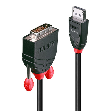 Lindy 41491 Videokabel-Adapter 2 m DisplayPort HDMI Schwarz