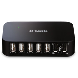 D-Link DUB-H7 USB 2.0 Type-B 480 Mbit/s Preto