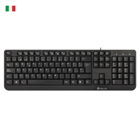 NGS FunkyV3, QWERTY, IT Tastatur USB Italienisch Schwarz FUNKY V3