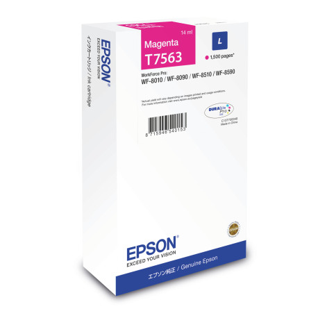Epson T7563 tinteiro 1 unidades Original Magenta C13T756340