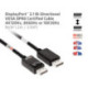 CLUB3D DisplayPort 2.1 Bi-Directional VESA DP80 Certified Cable 4K240Hz, 8K60Hz or 10K30Hz M/M 1.2m/3.94ft CAC-1091