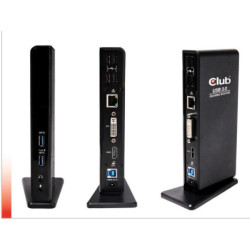 CLUB3D USB Gen1 Type A Dual Display HDMI and DVI DisplayLink™ Docking Station CSV-3242HD