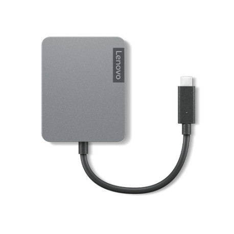 Lenovo 4X91A30366 laptop-dockingstation & portreplikator Kabelgebunden USB 2.0 Type-C Grau
