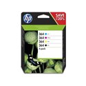 HP Pack de ahorro de 4 cartuchos de tinta original 364 negro/cian/magenta/amarillo N9J73AE
