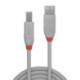 Lindy 2m USB 2.0 Type A to B Cable, Anthra Line, Grey 36683
