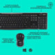 Logitech Wireless Combo MK270 Tastatur Maus enthalten USB QWERTY Italienisch Schwarz 920-004512