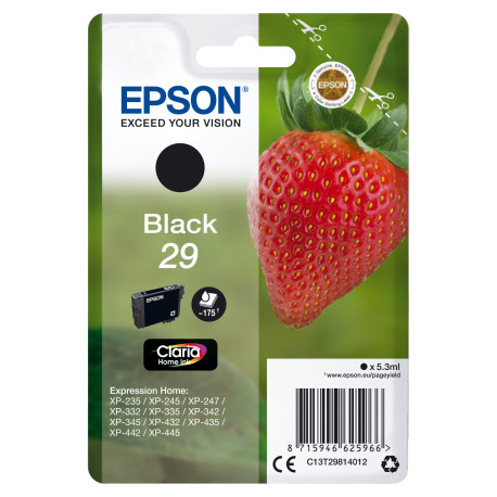 Epson Strawberry C13T29814012 tinteiro 1 unidades Original Rendimento padrão Preto