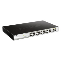D-Link DGS-1210-24P network switch Managed L2 Gigabit Ethernet 10/100/1000 Power over Ethernet PoE Black