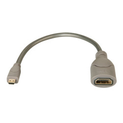 Lindy 41298 cable HDMI 0,15 m HDMI tipo D Micro HDMI tipo A Estándar Gris