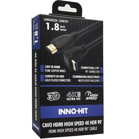 INNOHIT CAVO HDMI 4K HDR HIGH SPEED SPINA 90 1,8 MT