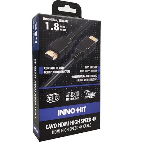INNOHIT CAVO HDMI 4K HDR HIGH SPEED 60HZ 1,8 MT