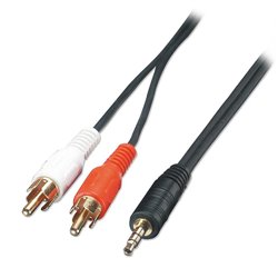 Lindy 35681 cable de audio 2 m 3,5mm 2 x RCA Negro, Rojo, Blanco